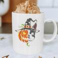 Boston Terrier Pumpkin Jack O Lantern Halloween Graphic Print Coffee Mug, novelty gifts, funny gifts