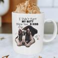 Boston Terrier Shirt I Didn't Fart My Butt Blew You A Kiss Graphic Print Coffee Mug, novelty gifts, funny gifts
