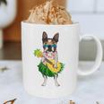 Hawaiian Boston Terrier Dog Pineapple Ukulele Summer For Men Women Girls Kids Graphic Print Coffee Mug, novelty gifts, funny gifts