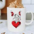 Valentine's Day Boston Terrier Dog Vector Graphic Print Coffee Mug, novelty gifts, funny gifts
