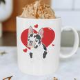 Valentine's Day Boston Terrier Heart Graphic Print Coffee Mug, novelty gifts, funny gifts