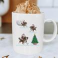Xmas Lighting Tree Santa Riding Boston Terrier Christmas Graphic Print Coffee Mug, novelty gifts, funny gifts