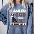 Boston Terrier American Gentleman Non-Sporting Dog Lover Comfort Colors Sweatshirt Blue Jean