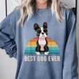 Boston Terrier Boston-Bulldog For Men Women Girls Kids Comfort Colors Sweatshirt Blue Jean