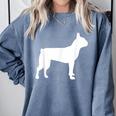 Boston Terrier Comfort Colors Sweatshirt Blue Jean
