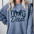 Boston Terrier Dog Dad Comfort Colors Sweatshirt Blue Jean