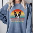 Boston Terrier Dog Every Snack You Make Every Meal You Bake Men Women Comfort Colors Sweatshirt Blue Jean