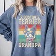 Boston Terrier Grandpa Dog Lover Father's Day Premium Comfort Colors Sweatshirt Blue Jean