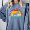 Being a Boston Terrier Grandpa Is Ruff Boston Terrier Comfort Colors Sweatshirt Blue Jean