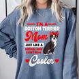 Boston Terrier Mom American Gentleman Dog Mother's Day Comfort Colors Sweatshirt Blue Jean