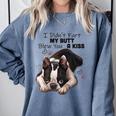 Boston Terrier Shirt I Didn't Fart My Butt Blew You A Kiss Comfort Colors Sweatshirt Blue Jean