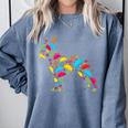 Boston Terrier Tacos Mexican Cinco De Mayo Taco Comfort Colors Sweatshirt Blue Jean
