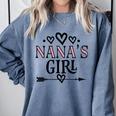 Granddaughter Nanas Girl Comfort Colors Sweatshirt Blue Jean
