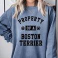 Property Of Boston Terrier Boston Terrier Shirt Comfort Colors Sweatshirt Blue Jean