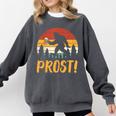 Bigfoot Sasquatch Prost Retro Bavarian Oktoberfest Men Women Comfort Colors Sweatshirt Pepper