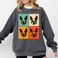 Bostie Dog Lover Boston Terrier With Sunglasses For Men Women Girls Kids Comfort Colors Sweatshirt Pepper
