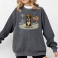 Boston Terrier 4th Of July US American Flag Dog Patriotic Comfort Colors Sweatshirt Pepper