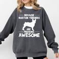 Boston Terrier Awesome Comfort Colors Sweatshirt Pepper