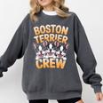 Boston Terrier Crew Cartoon For Dog Owner Pet Boston Terrier Comfort Colors Sweatshirt Pepper