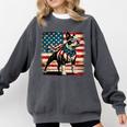 Boston Terrier Dog 4th Of July USA American Flag Patriotic Comfort Colors Sweatshirt Pepper