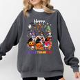 Boston Terrier Dog Christmas Happy Hallothankmas Halloween For Men Women Kids Comfort Colors Sweatshirt Pepper
