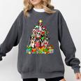Boston Terrier Dog Christmas Tree Lights Xmas Pajama For Men Women Kids Comfort Colors Sweatshirt Pepper