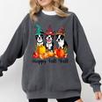 Boston Terrier Dog Lover Fall Ya'Ll Halloween Costume Men Women Comfort Colors Sweatshirt Pepper