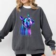 Boston Terrier Dog For a Boston Terrier Mom Comfort Colors Sweatshirt Pepper