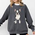 Boston Terrier Dog Motif Pet Art Boston Terrier For Men Women Kids Comfort Colors Sweatshirt Pepper