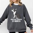 Boston Terrier Dog Owner Grandma Comfort Colors Sweatshirt Pepper