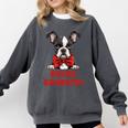 Boston Terrier Grandma Dog Lovers Puppy Bostie Owner Comfort Colors Sweatshirt Pepper