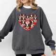Boston Terrier Heart Valentine Boston Terrier Comfort Colors Sweatshirt Pepper
