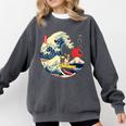 Boston Terrier Japanese Kanagawa Wave Surf Loyal Dog Men Women Kids Comfort Colors Sweatshirt Pepper