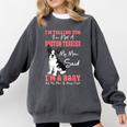 Boston Terrier Mom American Gentleman Dog Lover Mother's Day Comfort Colors Sweatshirt Pepper