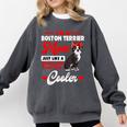 Boston Terrier Mom American Gentleman Dog Mother's Day Comfort Colors Sweatshirt Pepper
