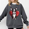 Boston Terrier Mom Dad Bostie Dog Lover Valentines Day Comfort Colors Sweatshirt Pepper