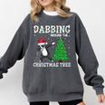 Boston Terrier Santa Hat Dabbing Around The Christmas Tree Comfort Colors Sweatshirt Pepper