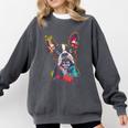 Boston Terrier Splash Comfort Colors Sweatshirt Pepper