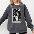 Boston Terrier Tarot Card Star With The Moon Men Women Kids Comfort Colors Sweatshirt Pepper