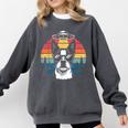Boston Terrier UFO Alien Boston Terrier Dog Mom Dad Comfort Colors Sweatshirt Pepper