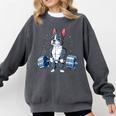 Boston Terrier Weightlifting Deadlift Men Fitness Gym Comfort Colors Sweatshirt Pepper