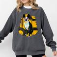 Boston Terrier s Mid-Century Modern Art s Street Grunge Comfort Colors Sweatshirt Pepper