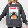 Boston Terriers Jowls Dog Mom Dog Dad Comfort Colors Sweatshirt Pepper