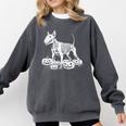 Bull Terrier Skeleton Birthday Halloween Kids Comfort Colors Sweatshirt Pepper