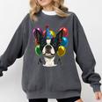 Celebration Event Birthday Party Boston Terrier Comfort Colors Sweatshirt Pepper