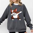 Dabbing Red Boston Terrier Dab Dance Dog Men Women Kids Comfort Colors Sweatshirt Pepper
