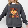 Fall Teacher Fall In Love With Math Math Thanksgiving For Men Women Comfort Colors Sweatshirt Pepper