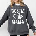 Fun Bostie Mama Dog Lover Apparel Boston Terrier Mom Comfort Colors Sweatshirt Pepper