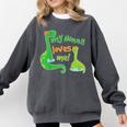 Kids My Nonna Loves Me Dinosaur Grandson Comfort Colors Sweatshirt Pepper
