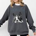 Love Is Boston Terrier Bostie Comfort Colors Sweatshirt Pepper